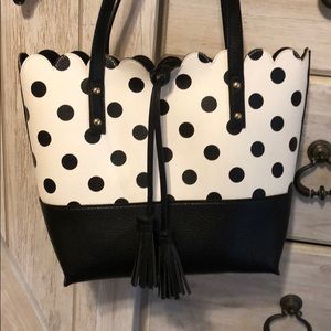 Black and White Polka Dot Bag